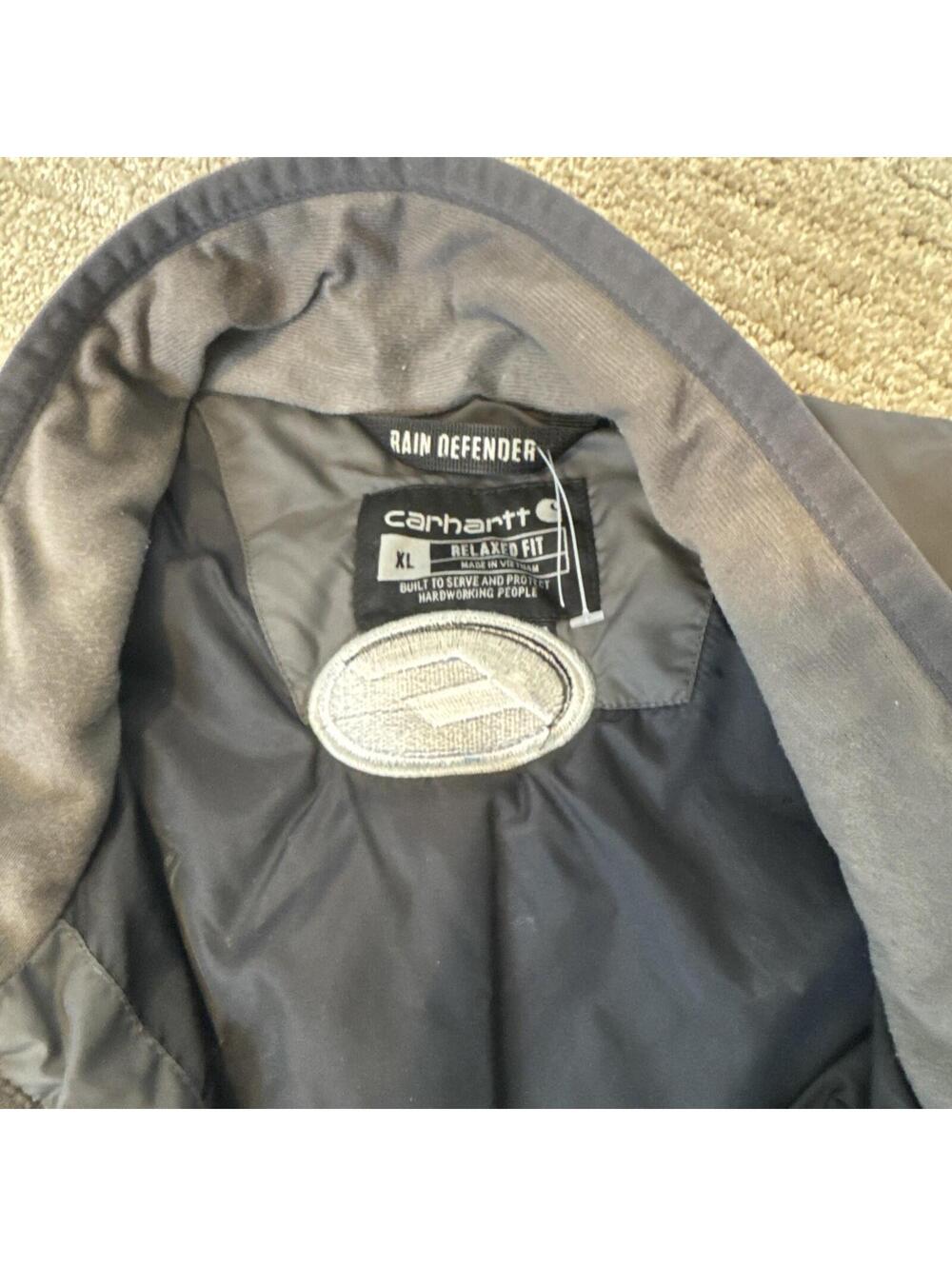 Carhartt Vest Men's Size XL Black Full Zip Puffer Rain Defender Relaxed Fit - Picture 3 of 4